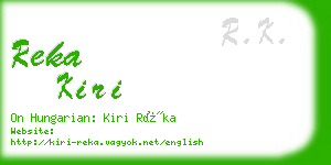 reka kiri business card